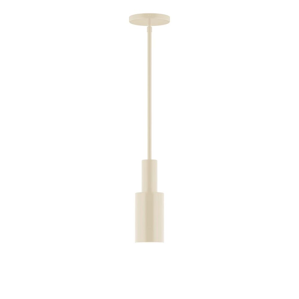 Montclair Lightworks STGX450-16 3.5" Stack Mini Cylinder Stem Hung Pendant Cream Finish